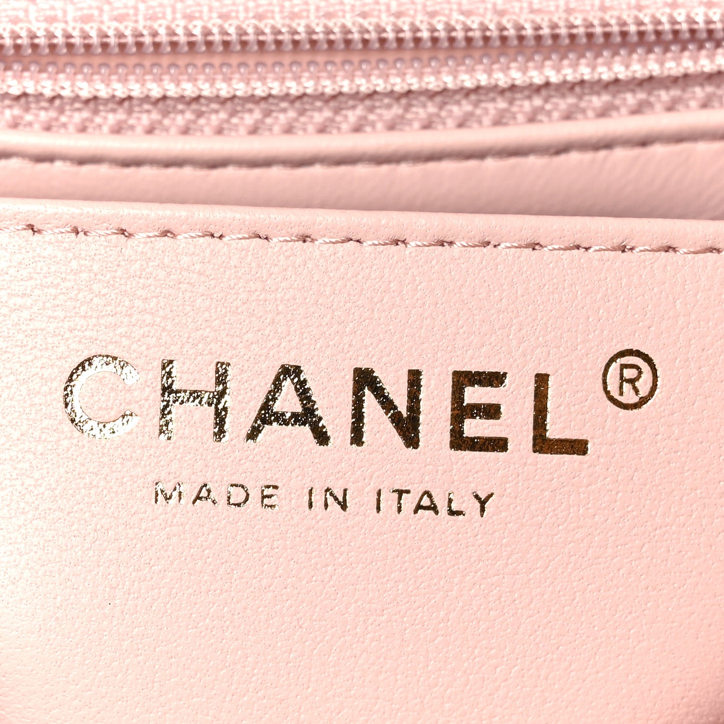 Lambskin Quilted Mini Rectangular Flap Light Pink