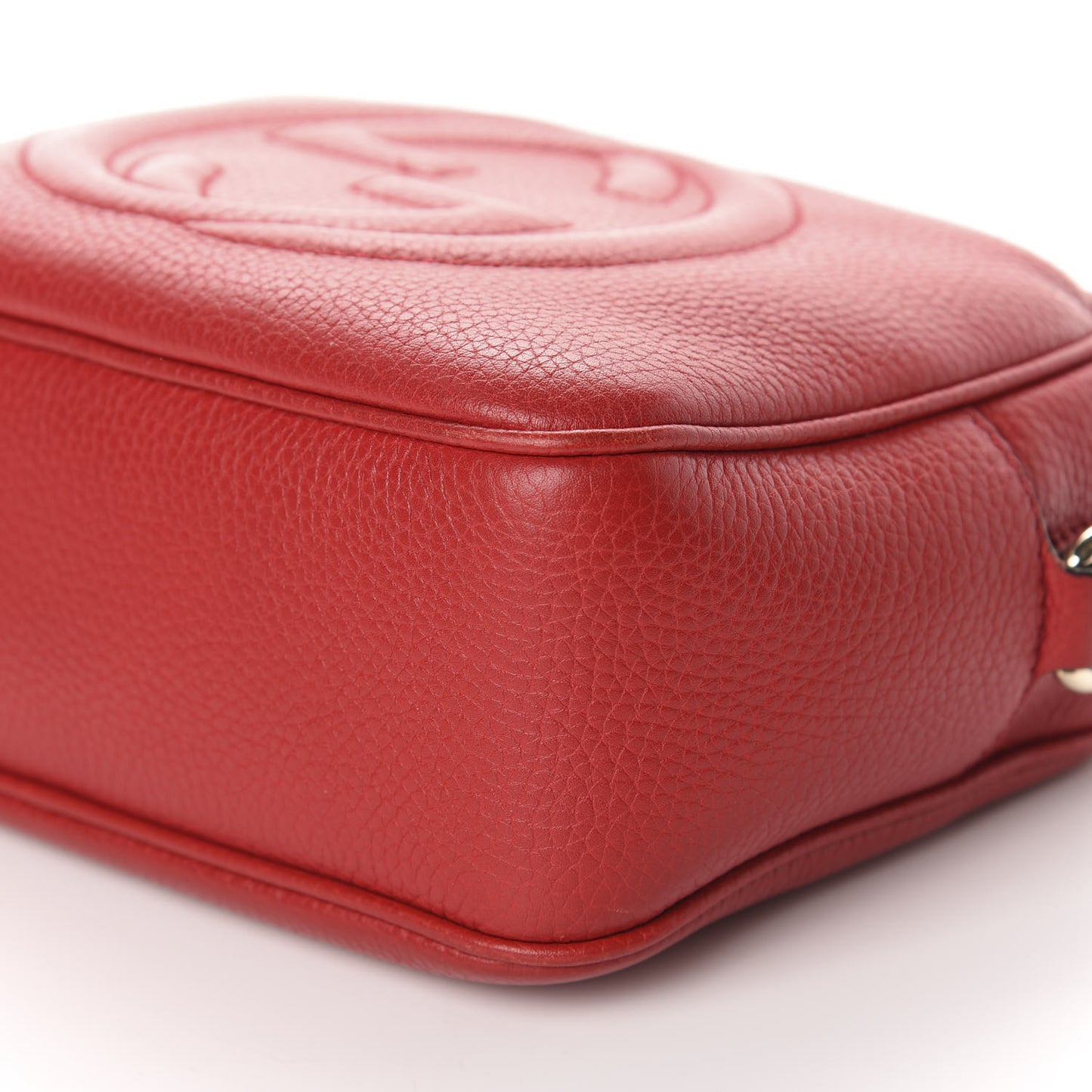 Pebbled Calfskin Small Soho Disco Bag Tabasco Red