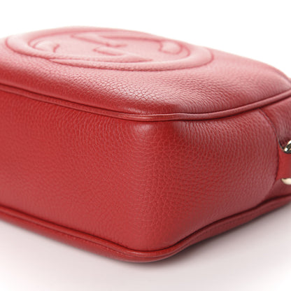 Gucci Pebbled Calfskin Small Soho Disco Bag Tabasco Red 7 of 10