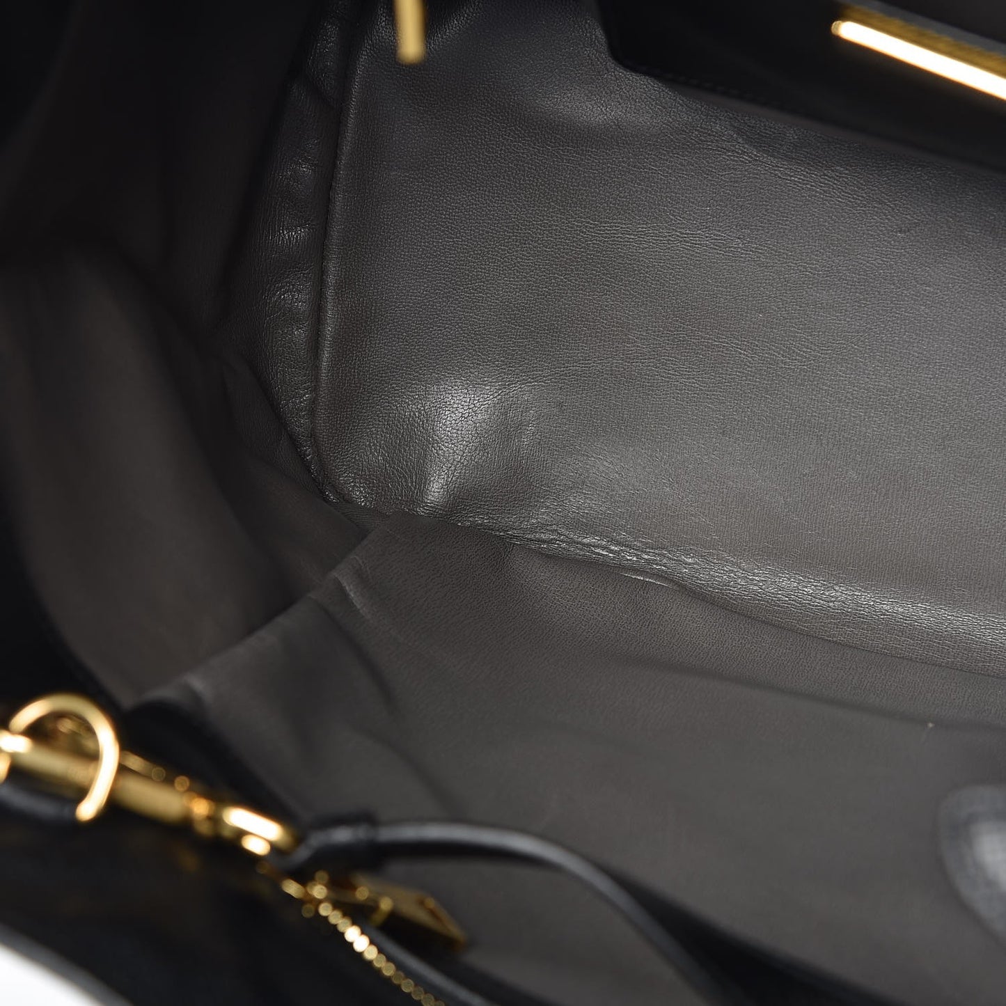 Saffiano Cuir Front Pocket Tote Black