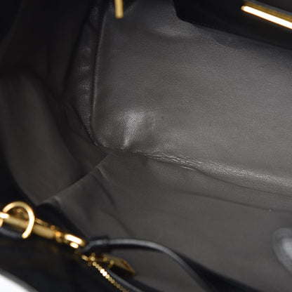 Prada Saffiano Cuir Front Pocket Tote Black 9 of 20