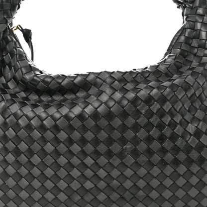 Bottega Veneta Nappa Intrecciato Bi-Color Medium Veneta Hobo Black Grey 9 of 11