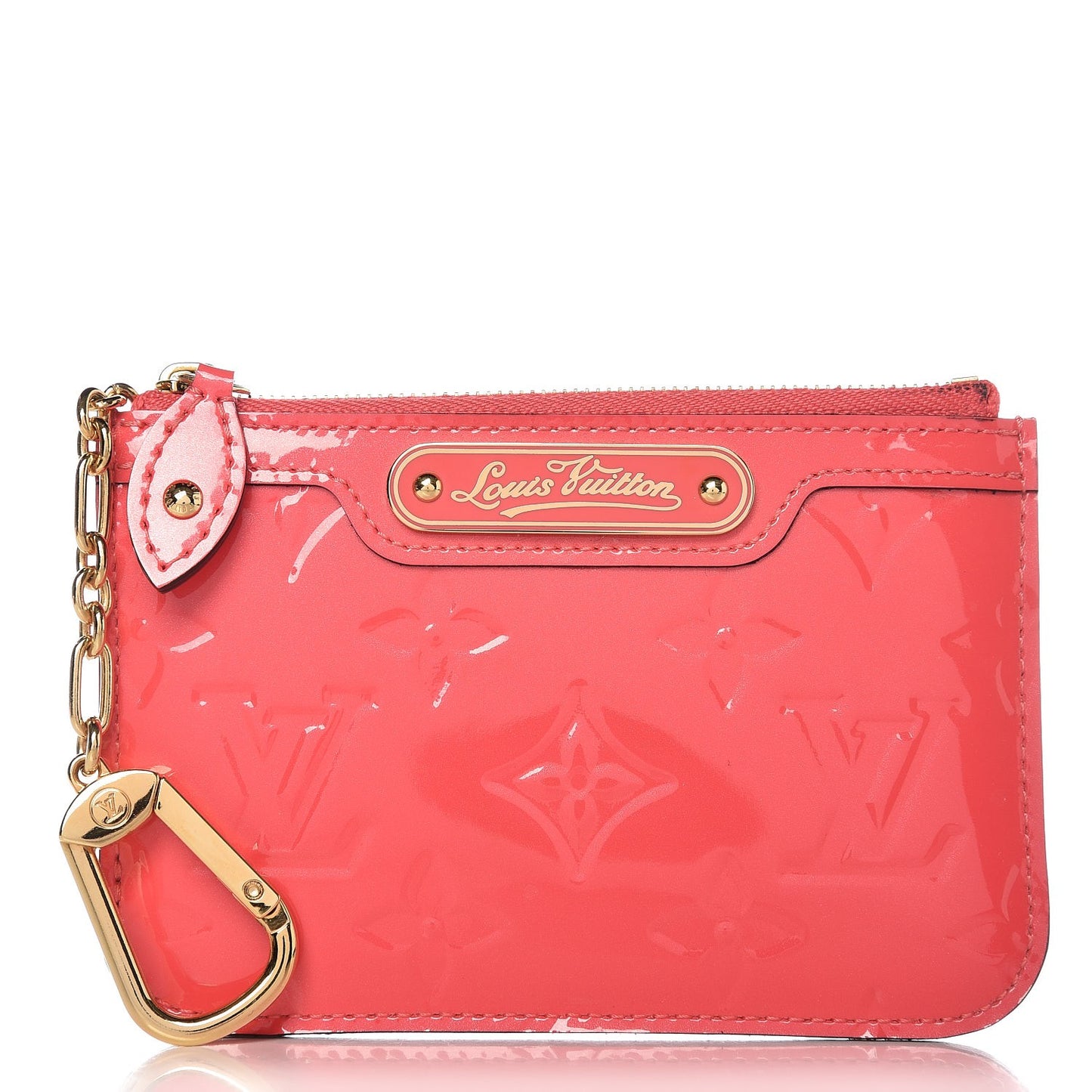 Vernis Key Pouch Rose Litchi