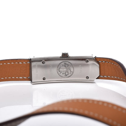 Hermes Stainless Steel Swift 15mm Kelly II Double Tour Quartz Watch Etoupe 5 of 6