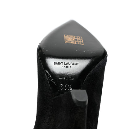 Saint Laurent Suede Niki 105 Thigh High Boots 36.5 Black 7 of 10