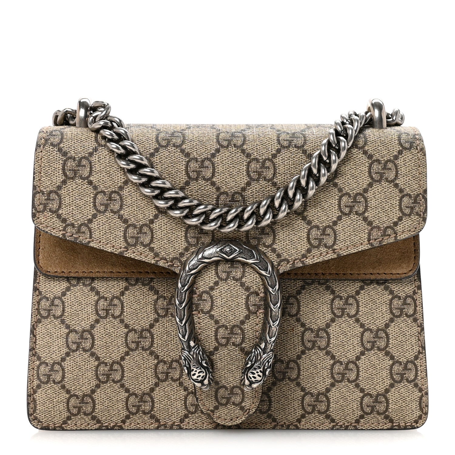 Gucci GG Supreme Monogram Mini Dionysus Shoulder Bag Taupe 1 of 10