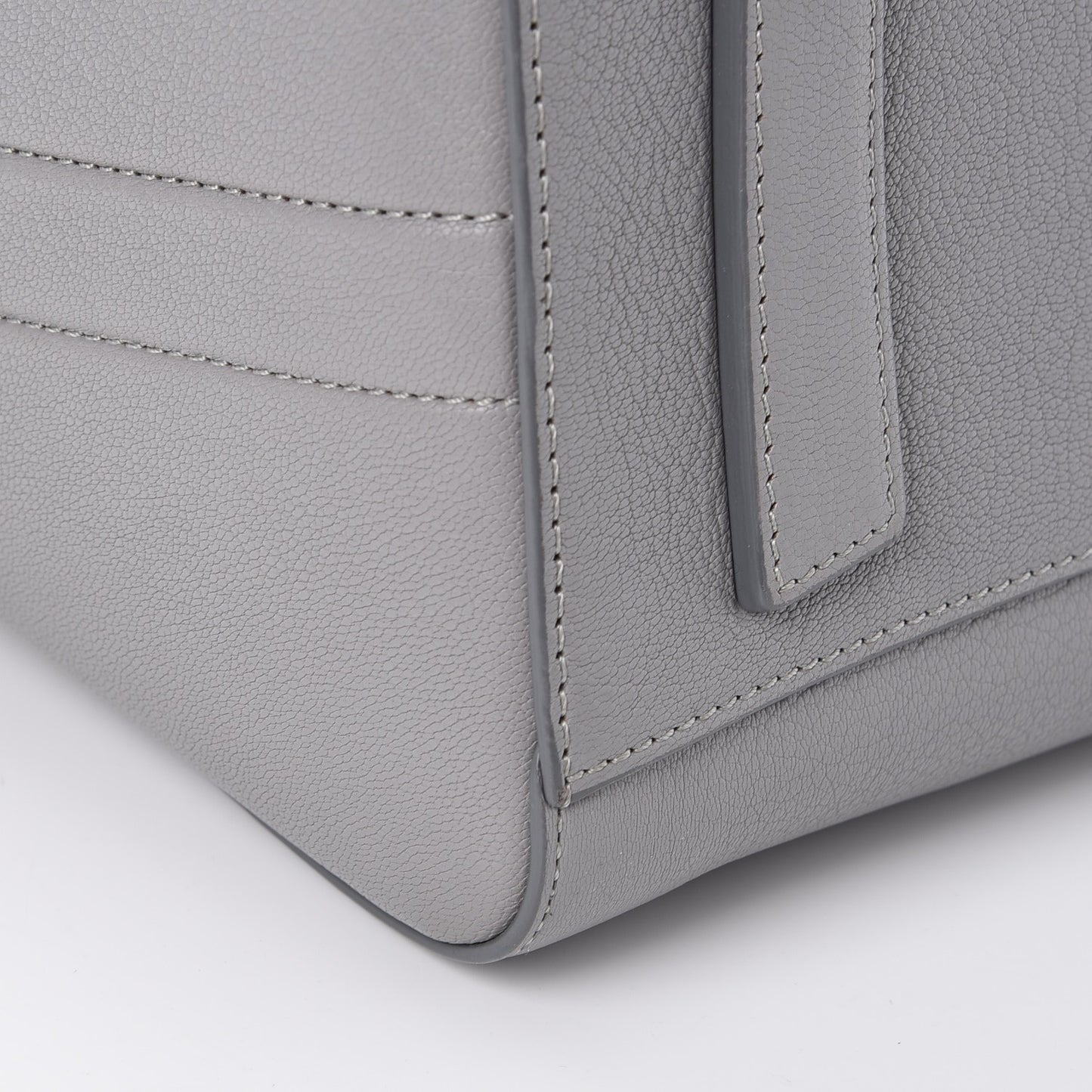 Sugar Goatskin Small Antigona Pearl Grey