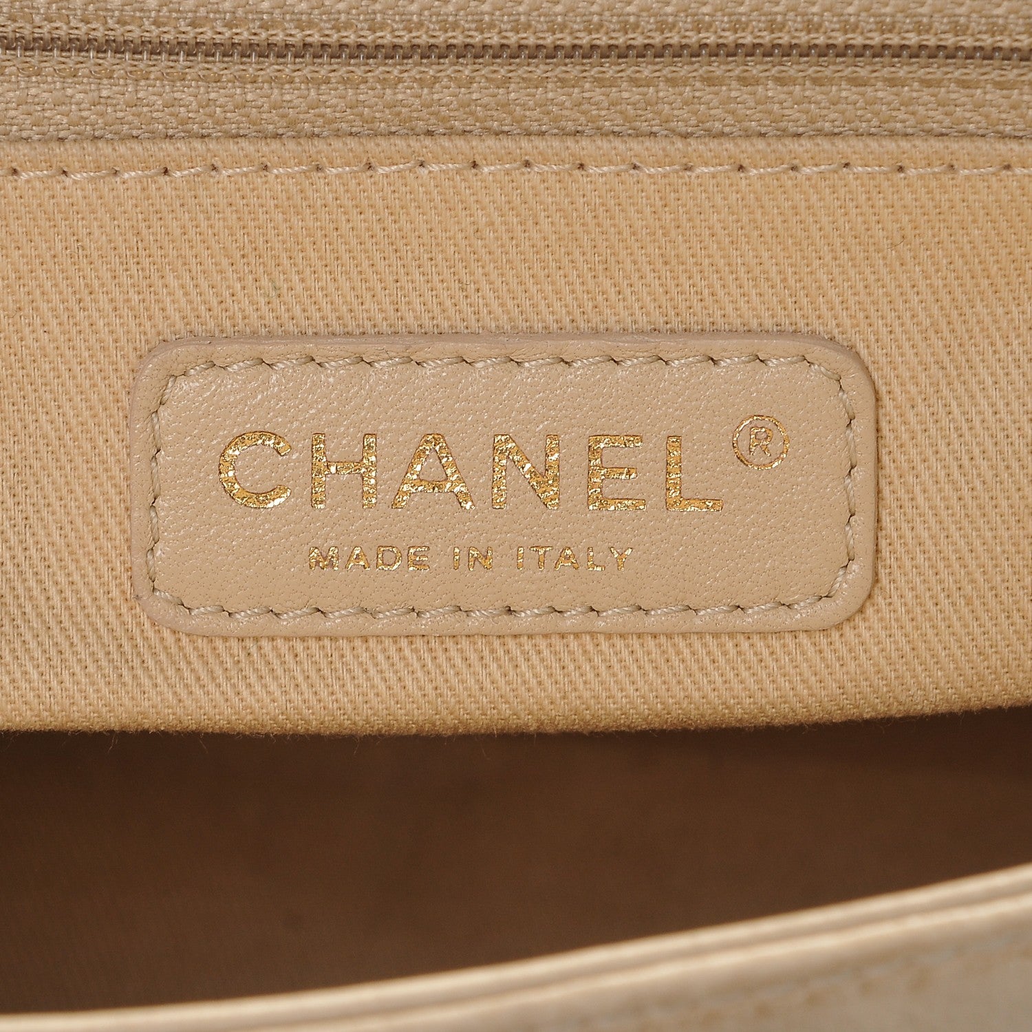Chanel Glazed Calfskin Quilted Large Boy Flap Beige 6 of 9