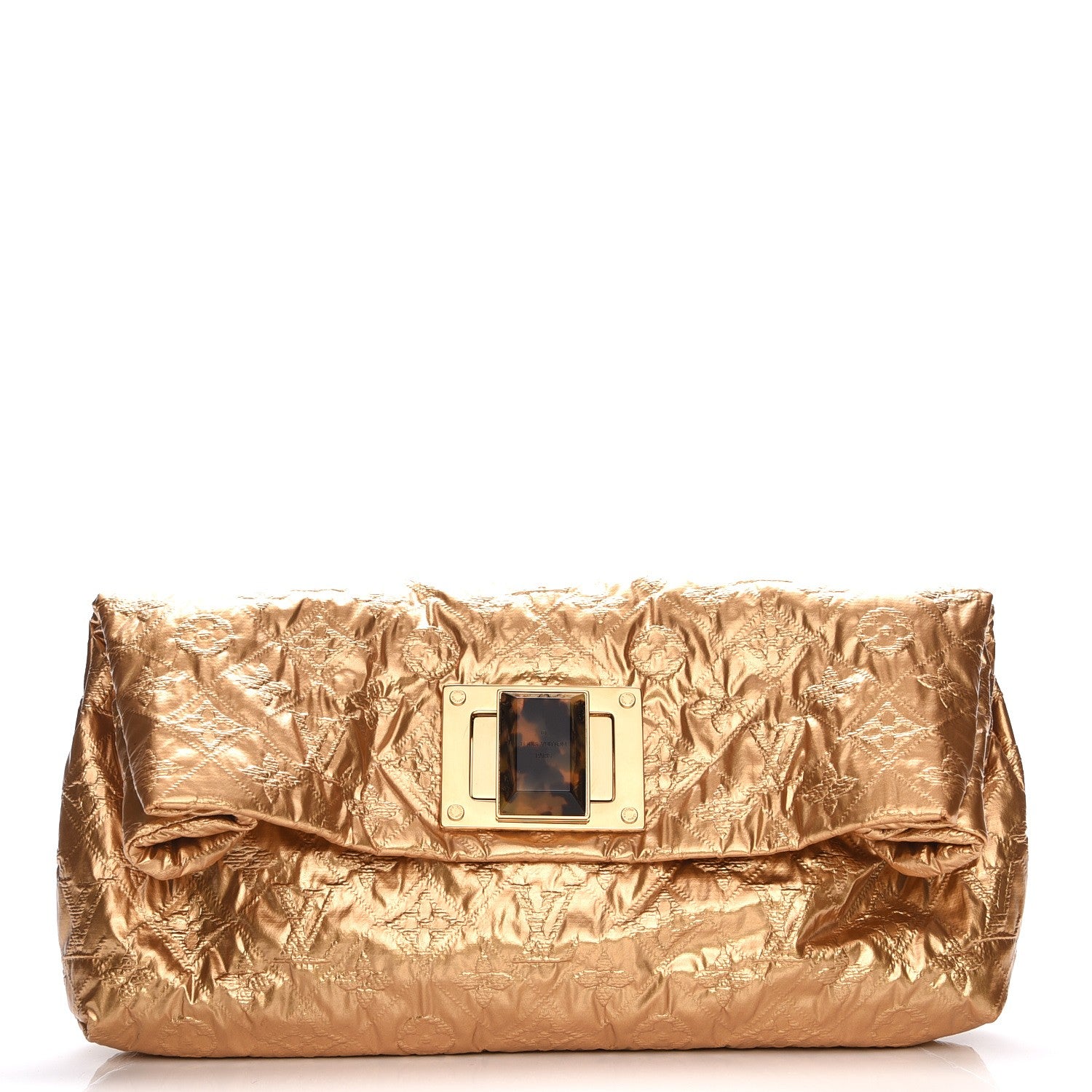 Louis Vuitton Jacquard Quilted Monogram Altair Clutch Gold 1 of 7