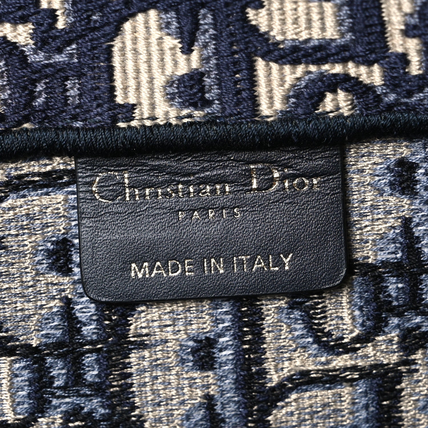 Christian Dior Oblique Large Book Tote Blue Multicolor 5 of 10
