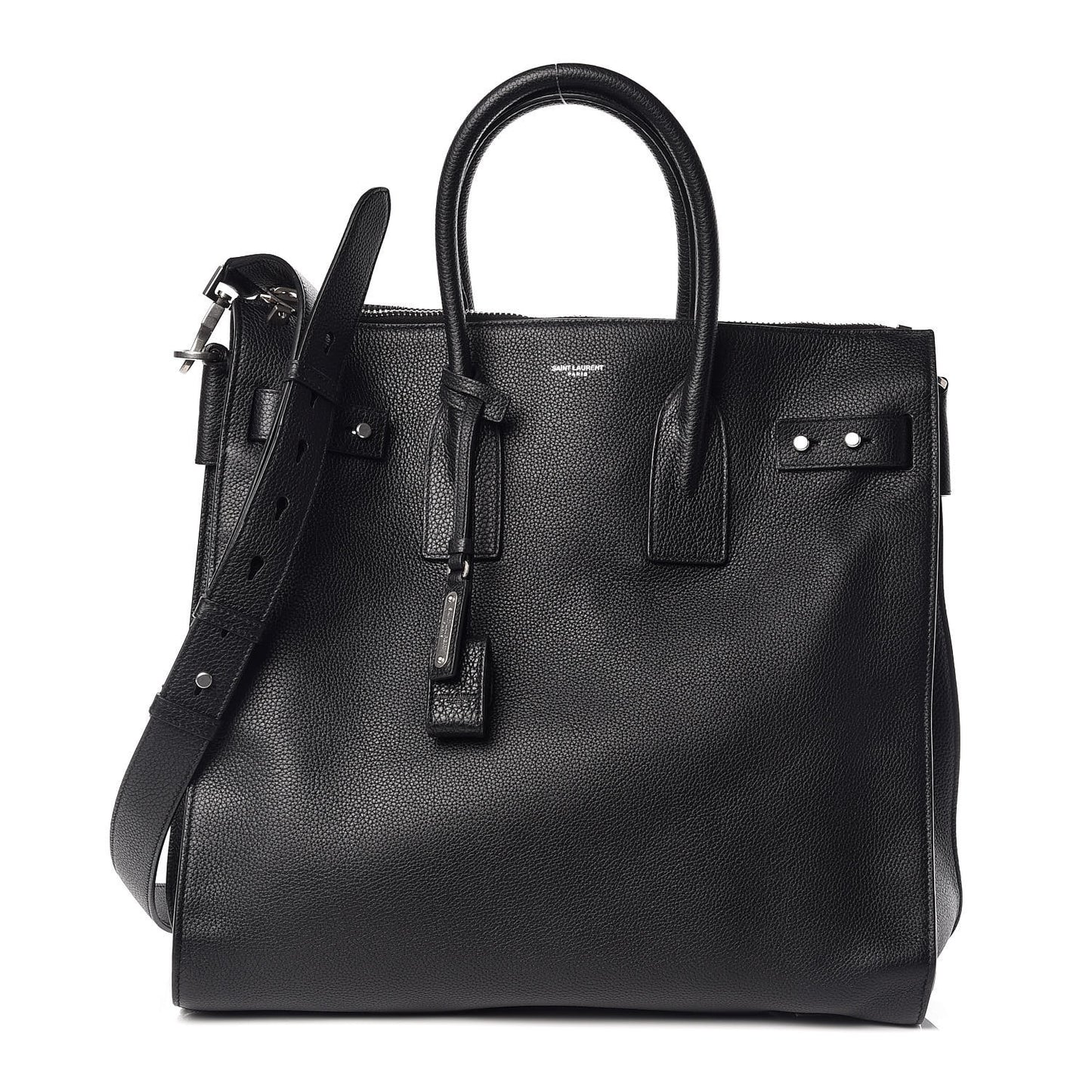 Grained Calfskin Sac De Jour Souple North South Tote Black