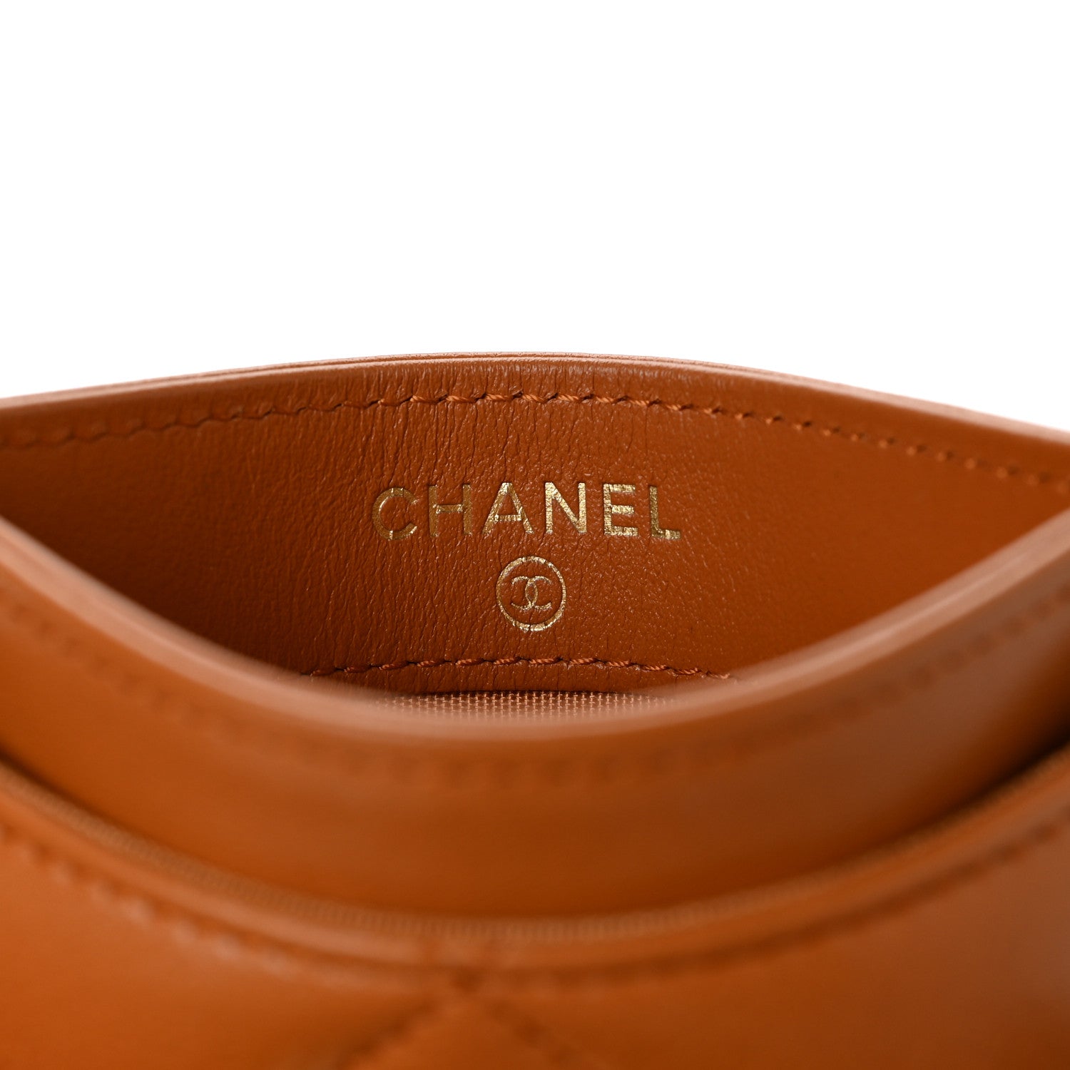 Chanel Lambskin Quilted Chanel 19 Card Holder Brown 6 of 9