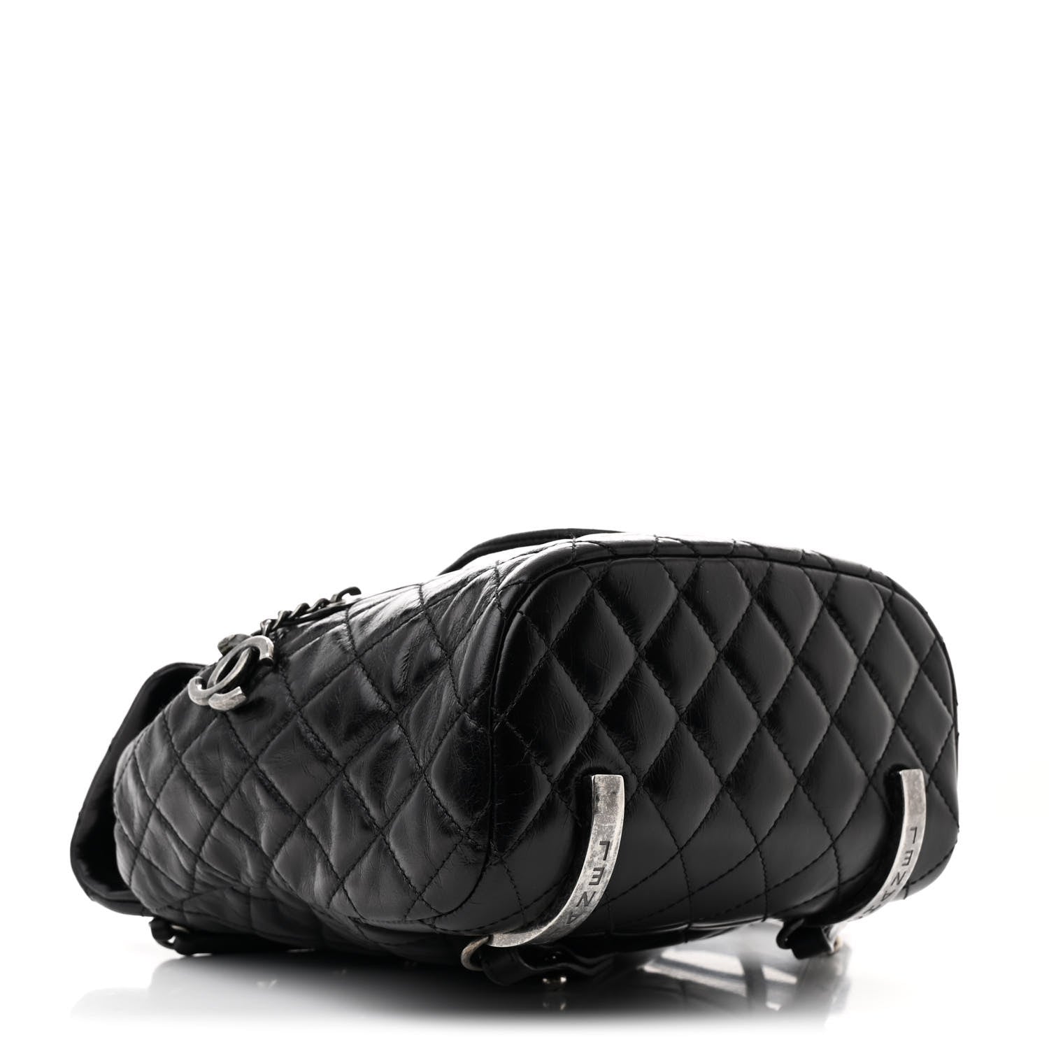 Chanel Glazed Calfskin Quilted Small Salzburg Mountain Backpack Black 4 of 11