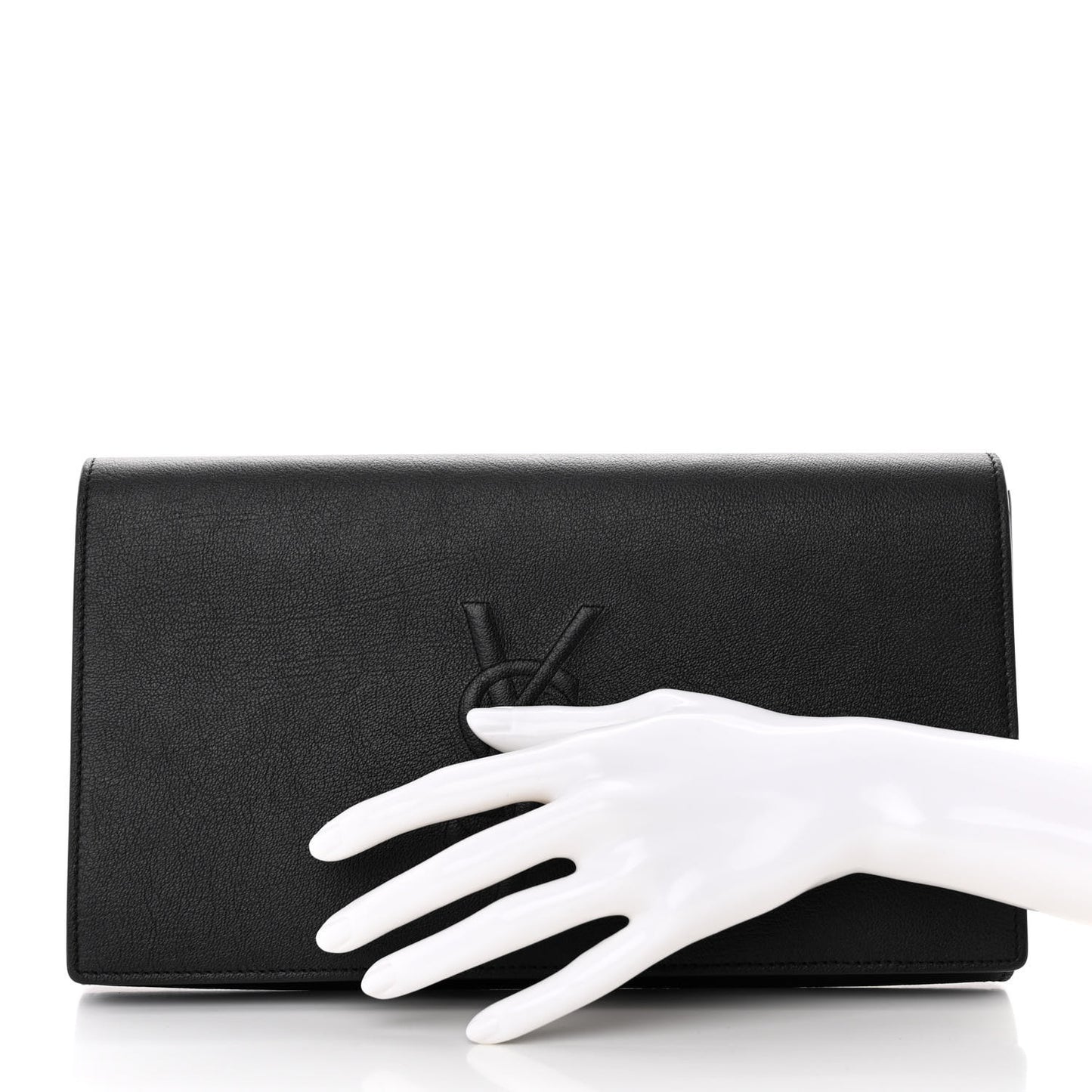 Calfskin Monogram Large Belle De Jour Clutch Black