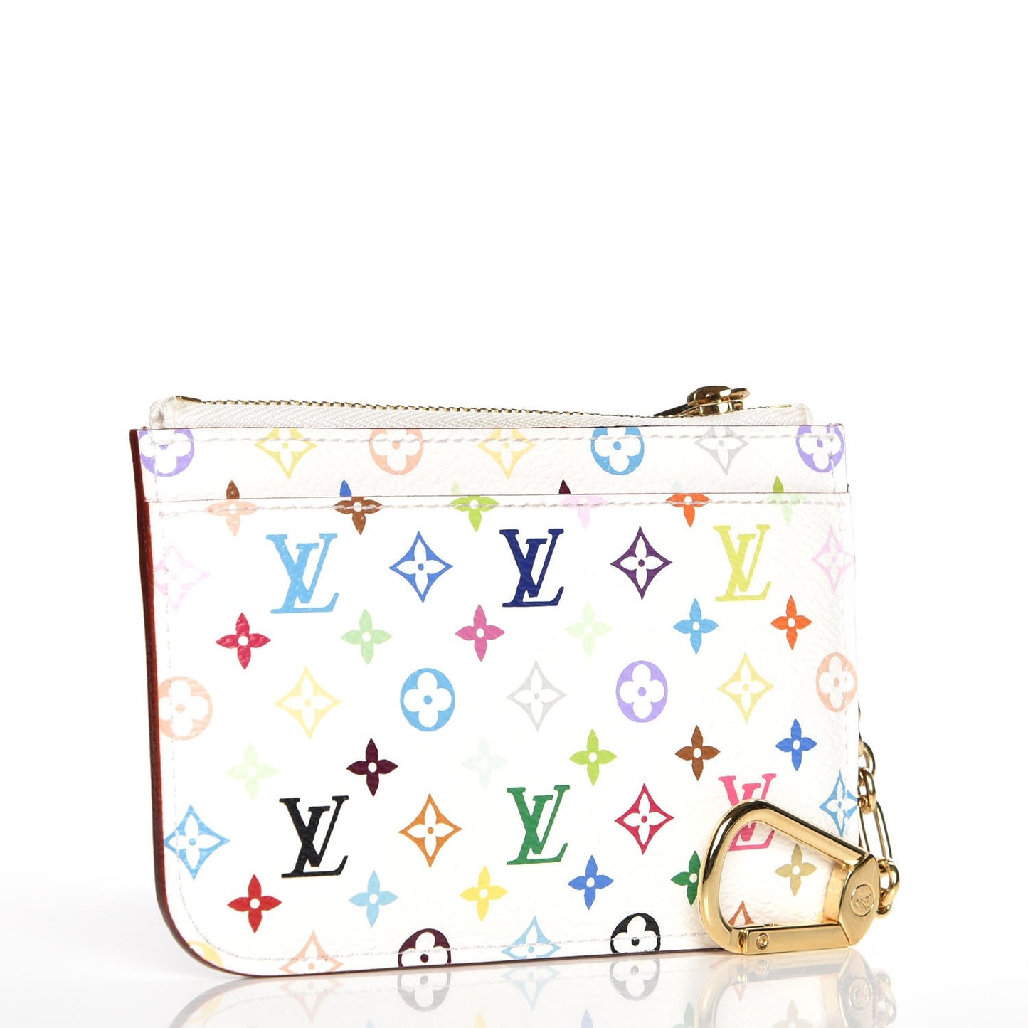 Monogram Multicolor Key Pouch White Litchi