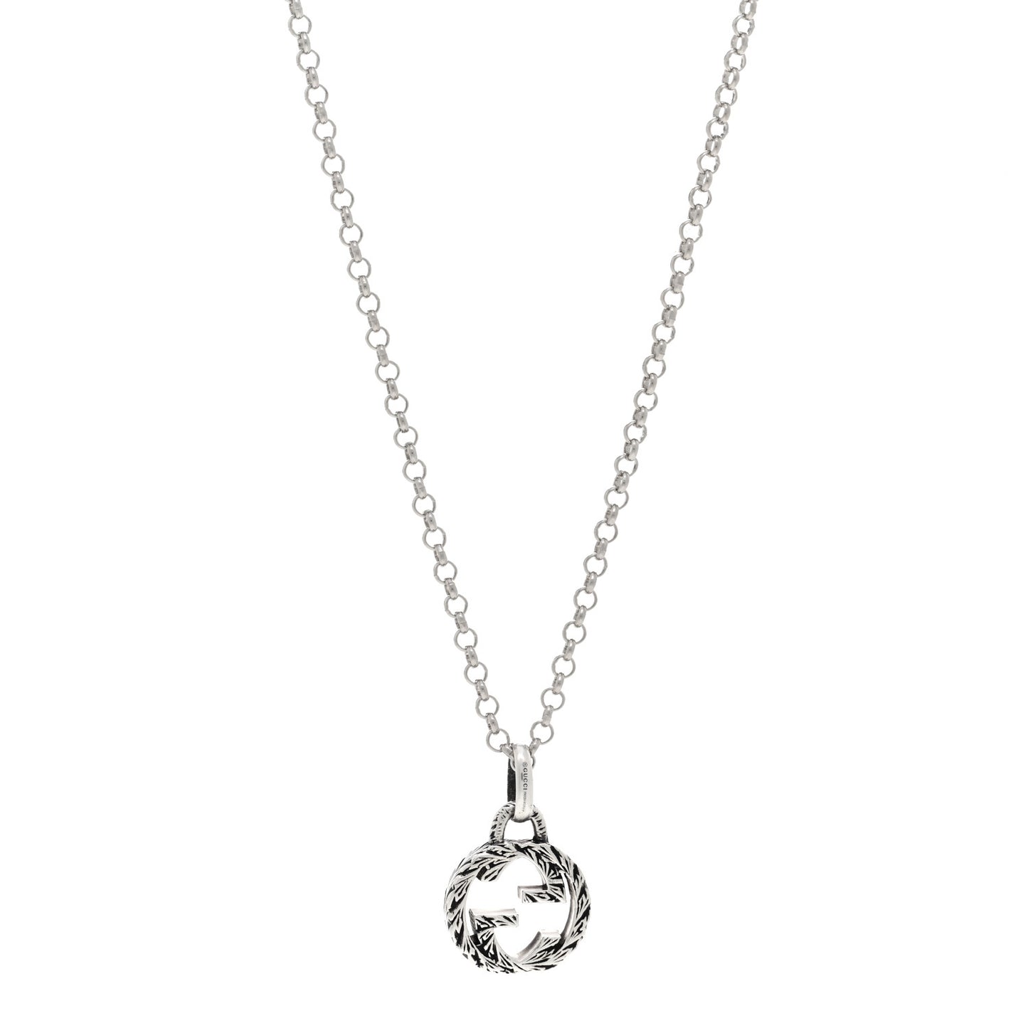 Sterling Silver Interlocking G Pendant Necklace