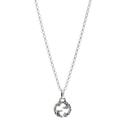 Gucci Sterling Silver Interlocking G Pendant Necklace 1 of 4