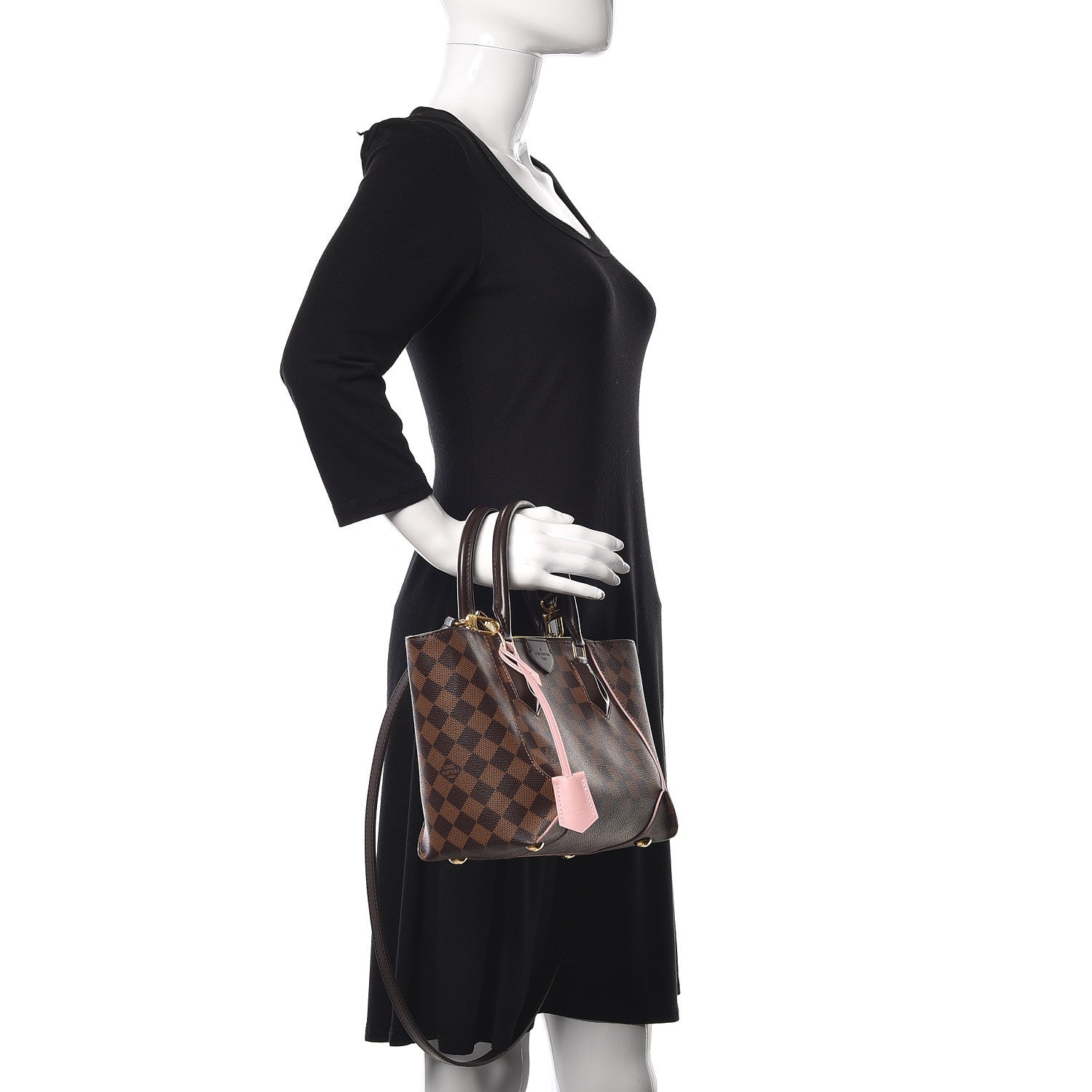 Louis Vuitton Damier Ebene Caissa Tote PM Rose Ballerine 3 of 11
