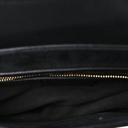 Christian Dior Grained Calfskin Saddle Bag Black 4 of 9