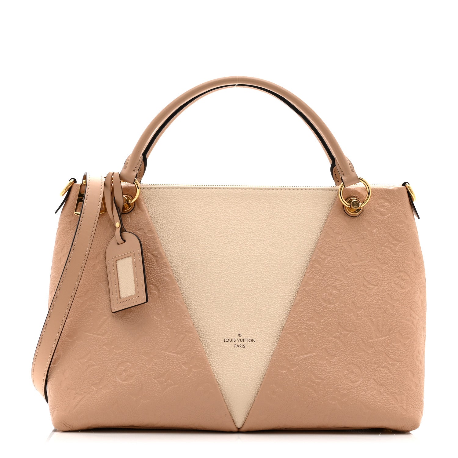 Louis Vuitton Empreinte V Tote MM Beige Rose Creme 1 of 10