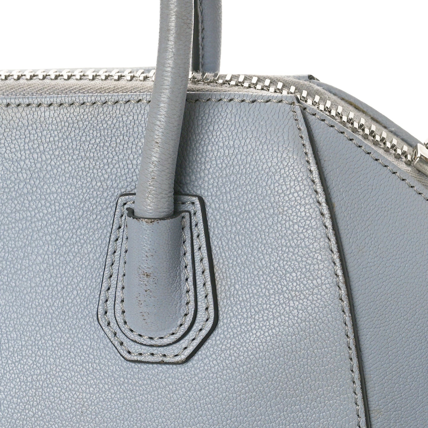 Sugar Goatskin Mini Antigona Baby Blue