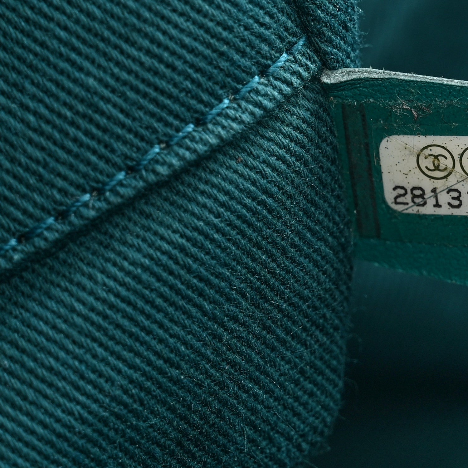 Chanel Lurex Boucle Small Deauville Tote Turquoise 8 of 10