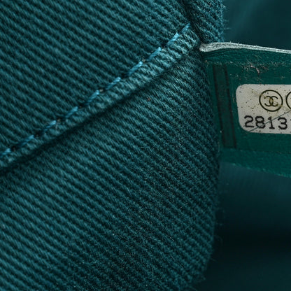 Chanel Lurex Boucle Small Deauville Tote Turquoise 8 of 10