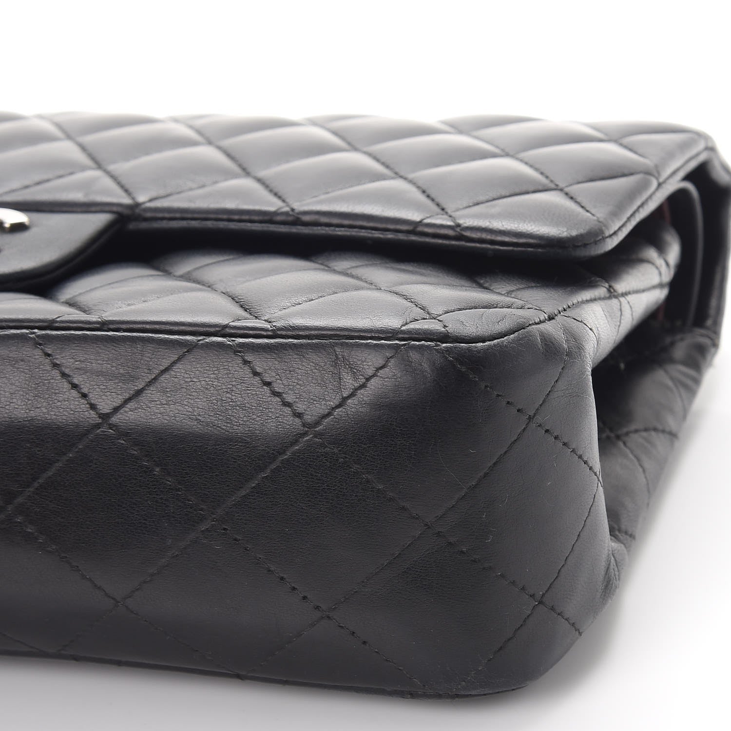 Chanel Lambskin Quilted Medium Double Flap Black 10 of 11
