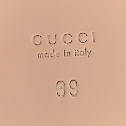 Gucci Nappa Matelasse GG Marmont Flat Slide Sandals 39 Light Blue Canvas 7 of 10