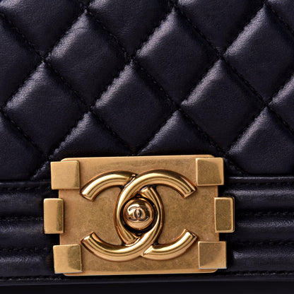 Chanel Lambskin Quilted Medium Boy Flap Black 6 of 6