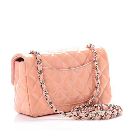 Chanel Patent Calfskin Quilted Mini Rectangular Flap Light Pink 2 of 11