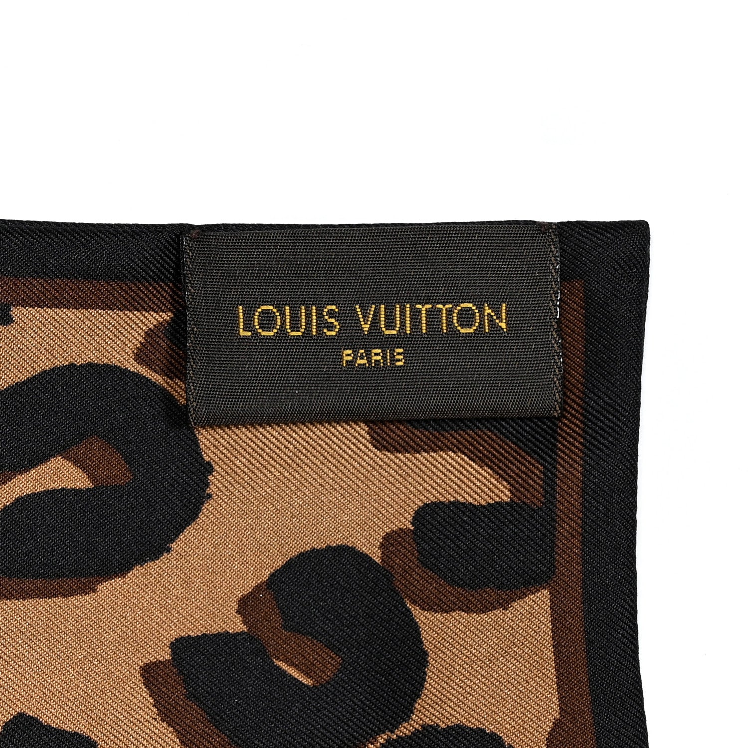 Louis Vuitton Silk Leopard Bandeau Scarf Marron 4 of 5
