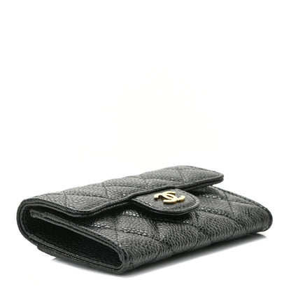 Chanel Caviar Quilted Flap Card Holder Wallet Black 4 of 8