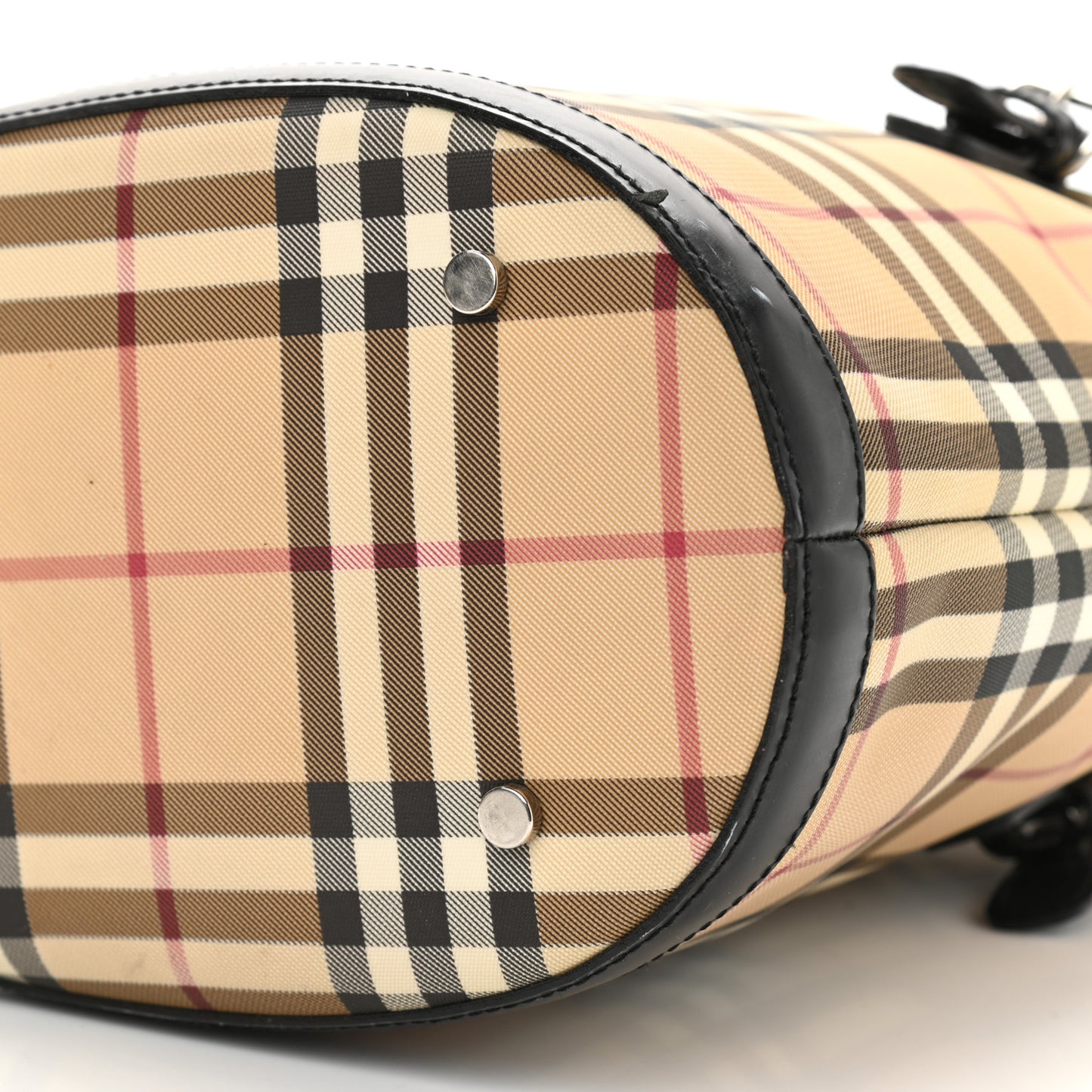 House Check Bucket Bag Black