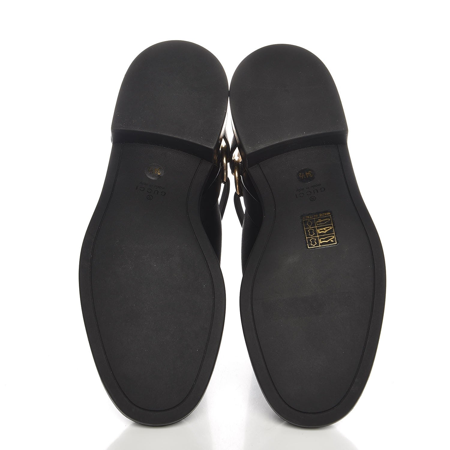Gucci Calfskin Tess Horsebit Ankle Boots 34.5 Black 5 of 7