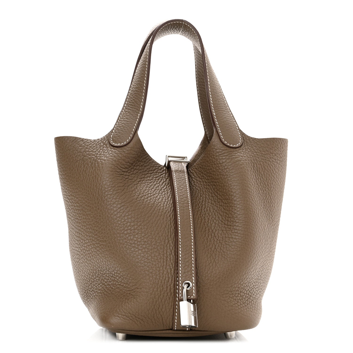 Hermes Taurillon Clemence Picotin Lock 18 PM Etoupe 1 of 11