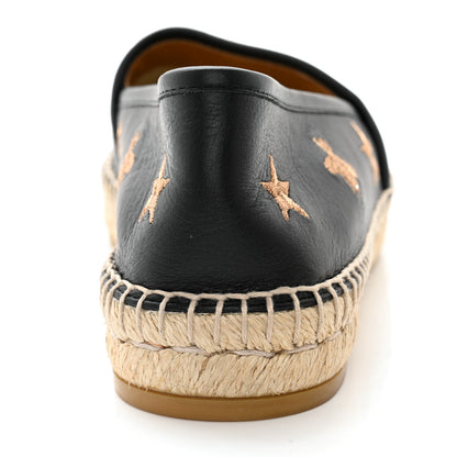 Gucci Calfskin Bee Star Embroidered Espadrilles 38 Black 11 of 13