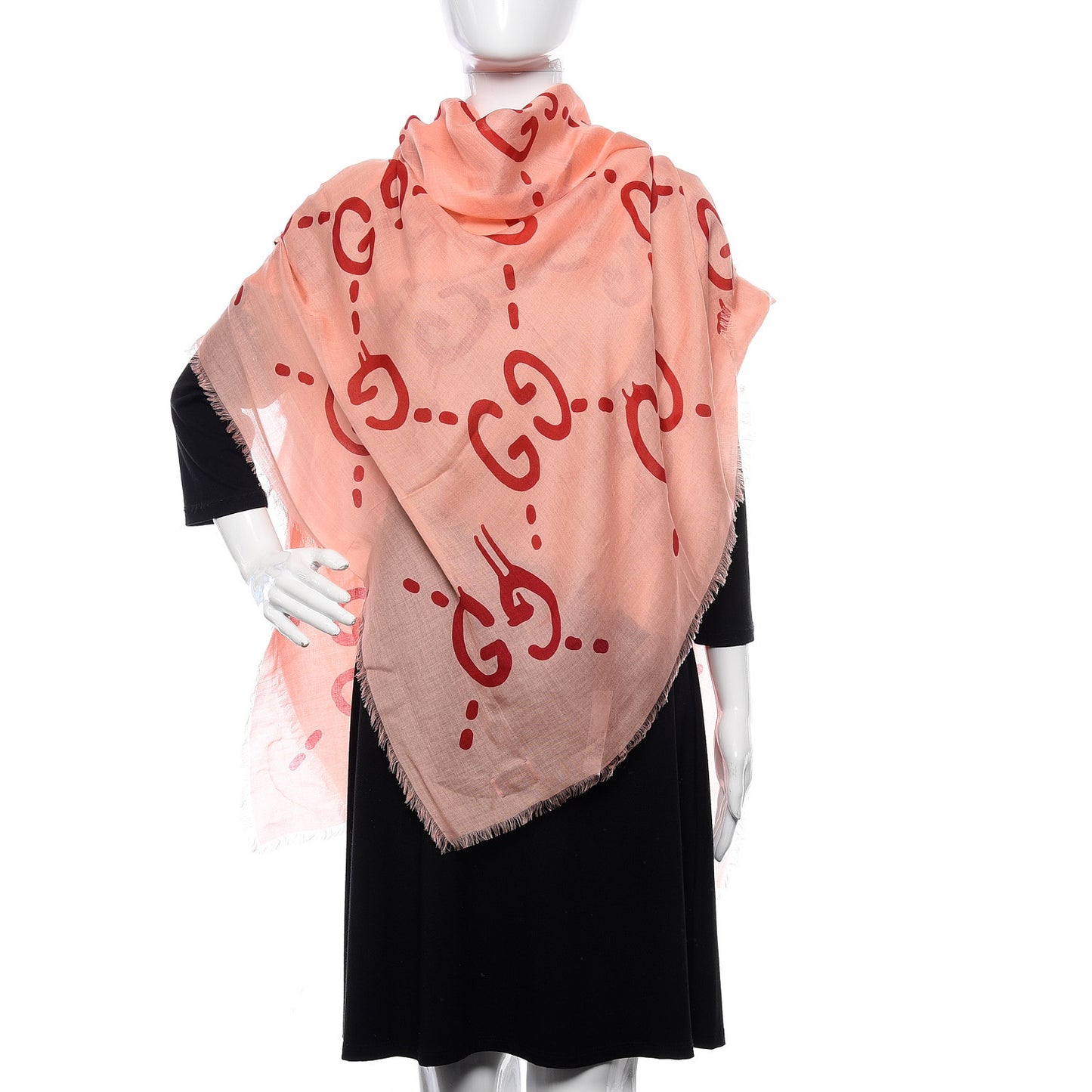 Modal Silk GG Writers Shawl Roseate Red