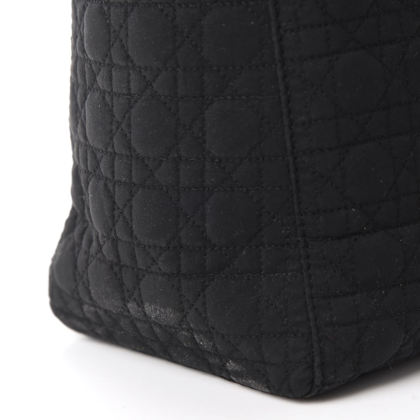 Nylon Cannage Medium Lady Dior Black