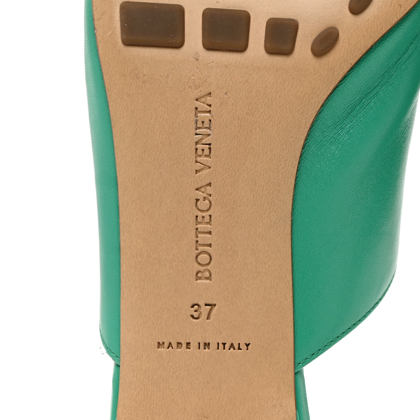 Nappa Stretch Mule Sandals 37 Acid Turquoise