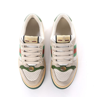 Gucci Nubuck Web Womens Screener Sneakers 36 Dusty Milk New Mystic White Vintage Green 6 of 10