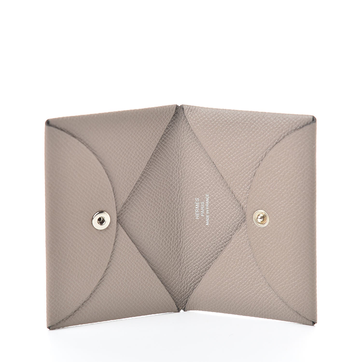 Hermes Epsom Calvi Card Case Etoupe 5 of 12