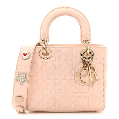 Christian Dior Lambskin Cannage Small Lucky Badges My Lady Dior Light Pink 1 of 15
