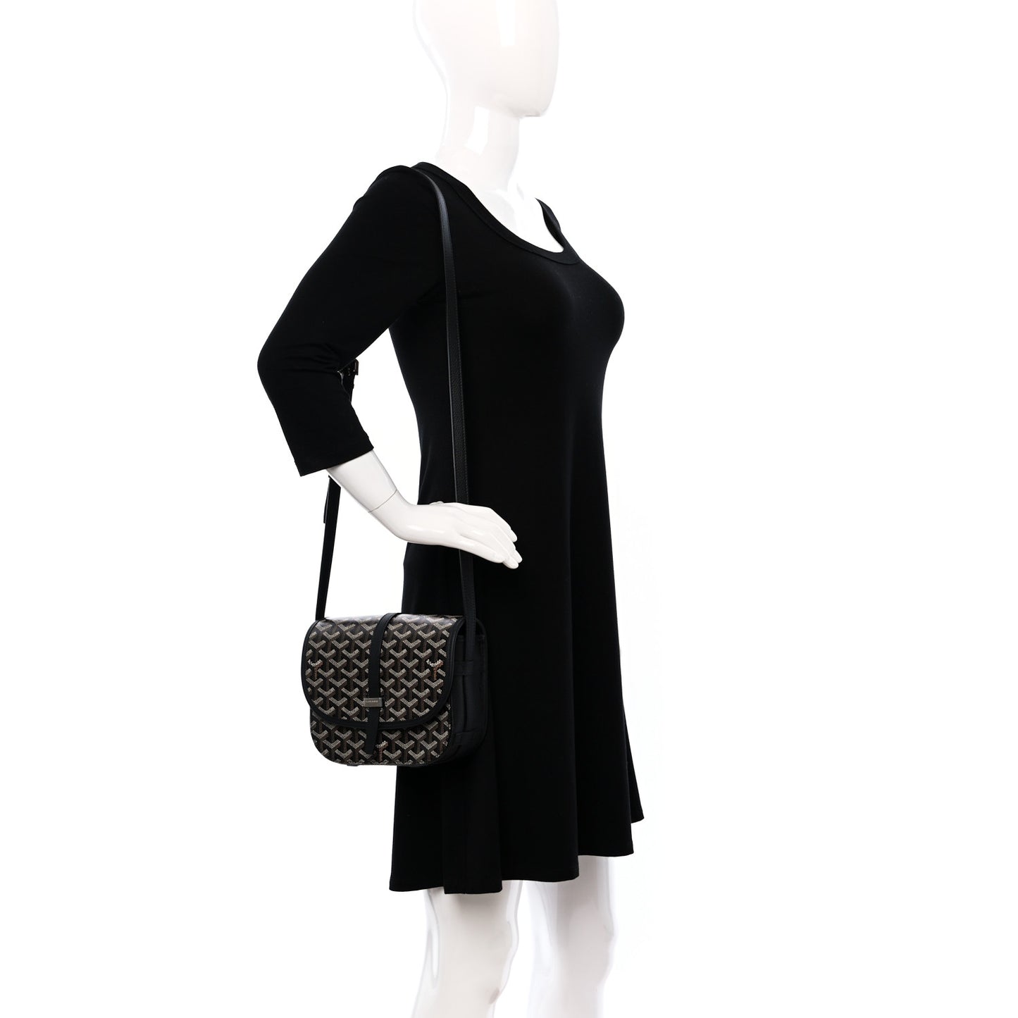 Goyardine Belvedere II PM Messenger Bag Black