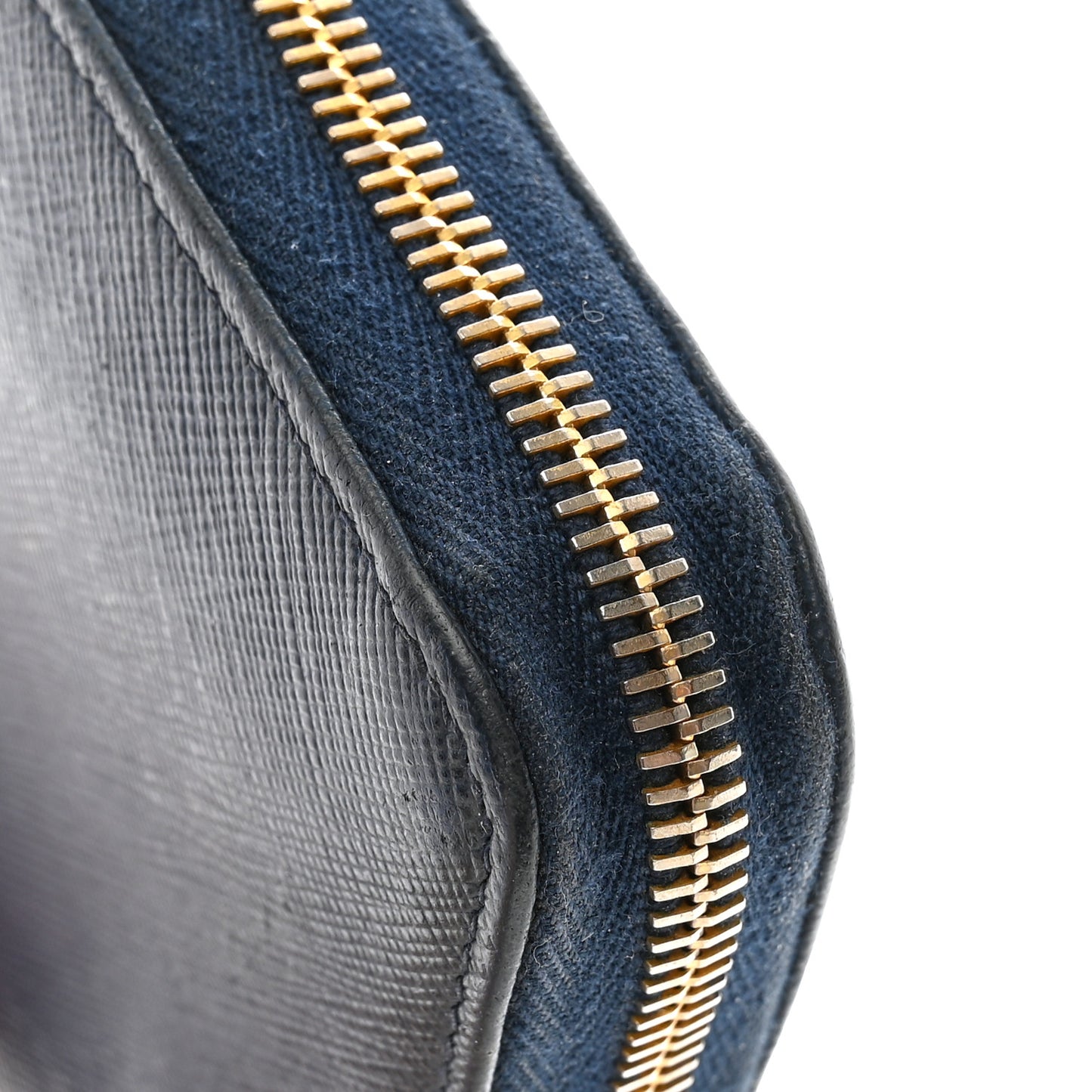 Saffiano Fiocco Bow Zip Around Wallet Bluette