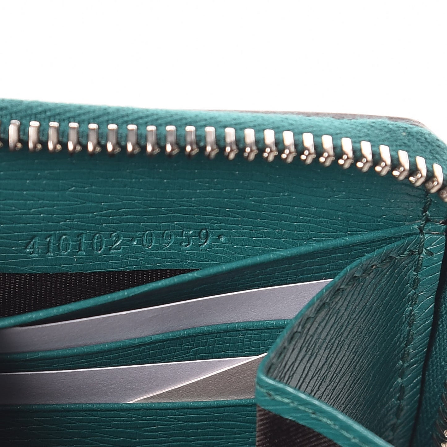 Calfskin Blooms Print Zip Around Wallet Bright Emerald Multicolor