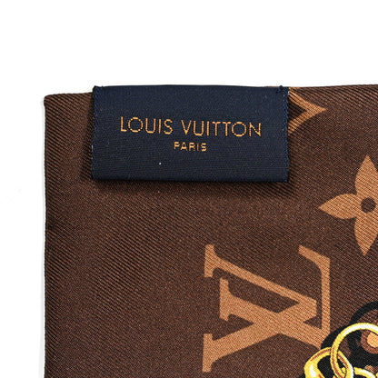 Louis Vuitton Silk Monogram Confidential Bandeau Brown 5 of 5