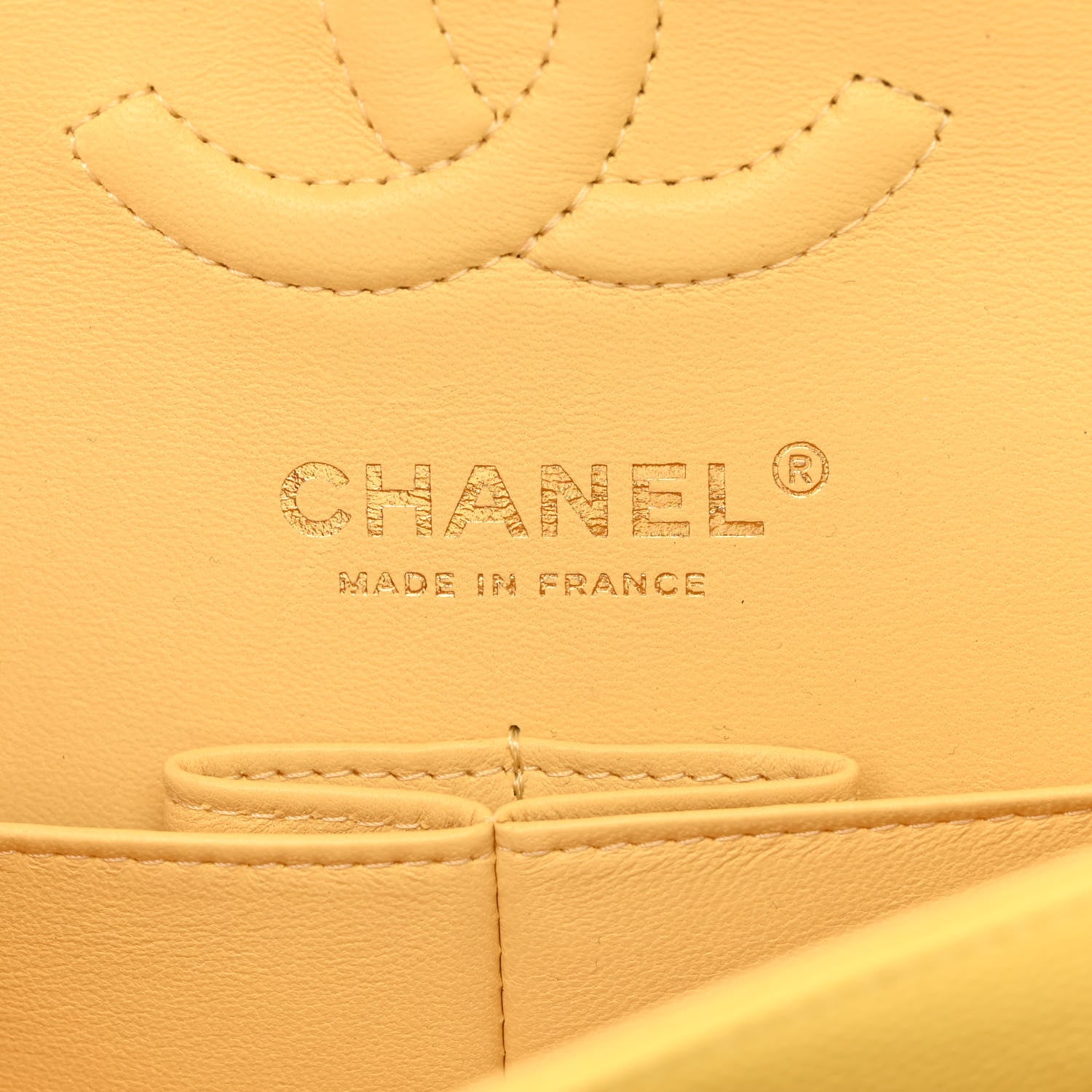 Chanel Caviar Quilted Small Double Flap Yellow 6 of 11