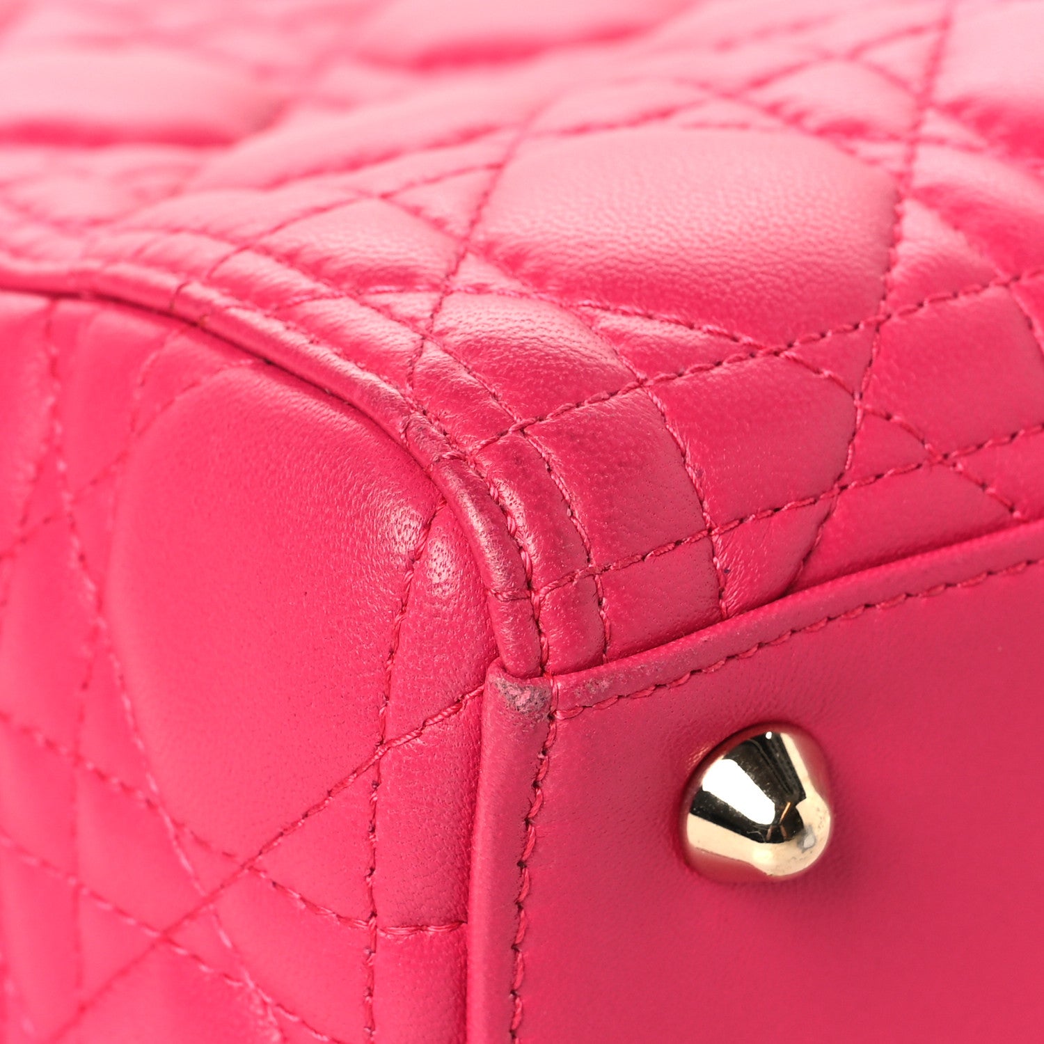 Christian Dior Lambskin Cannage Large Lady Dior Pink 11 of 15
