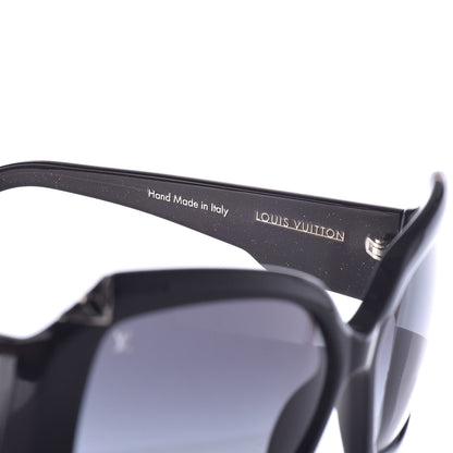 Louis Vuitton Acetate Hortensia Sunglasses Z0365W Black Glitter 5 of 7